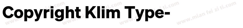 Copyright Klim Type字体转换